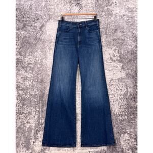 Mother Jeans 27 Womens The Hustler Roller Sneak Wide Leg Heirloom Denim